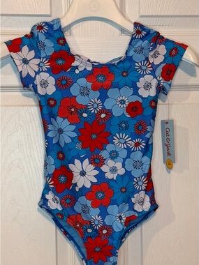 Girls' Fourth Flower Floral Printed One-Piece Swimsuit by Cat & Jack